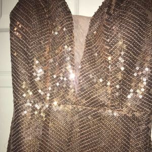 Macy’s brand Gold sequen formal dress